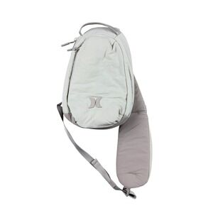 HURLEY Sling Backpack Crossbody One Size Light Gray Nylon WA7409